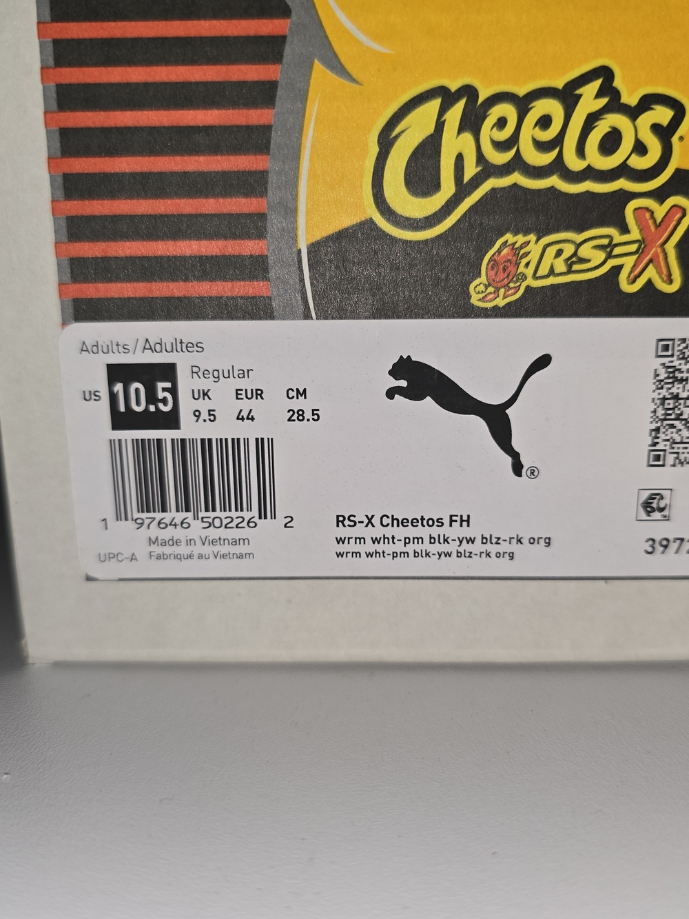 Puma RS-X Cheetos FH Sneakers Size 10.5